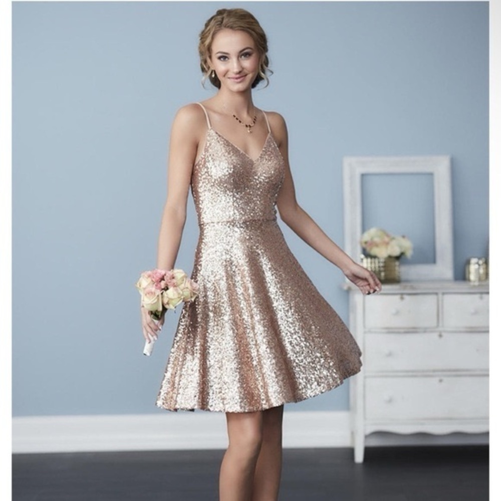 Taylor Swift Christina Wu Sequin size 10 Rose Gold Hoco Prom Bride Swifties